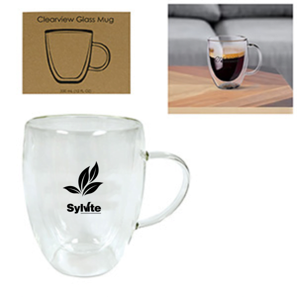Clearview Borosilicate Glass Mug with Handle 350ML