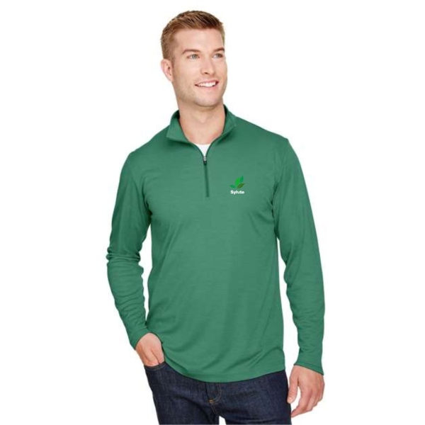 Mens Heather Performance Quarter Zip
